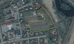 En karta över Tidan där området vi utreder är inringad.